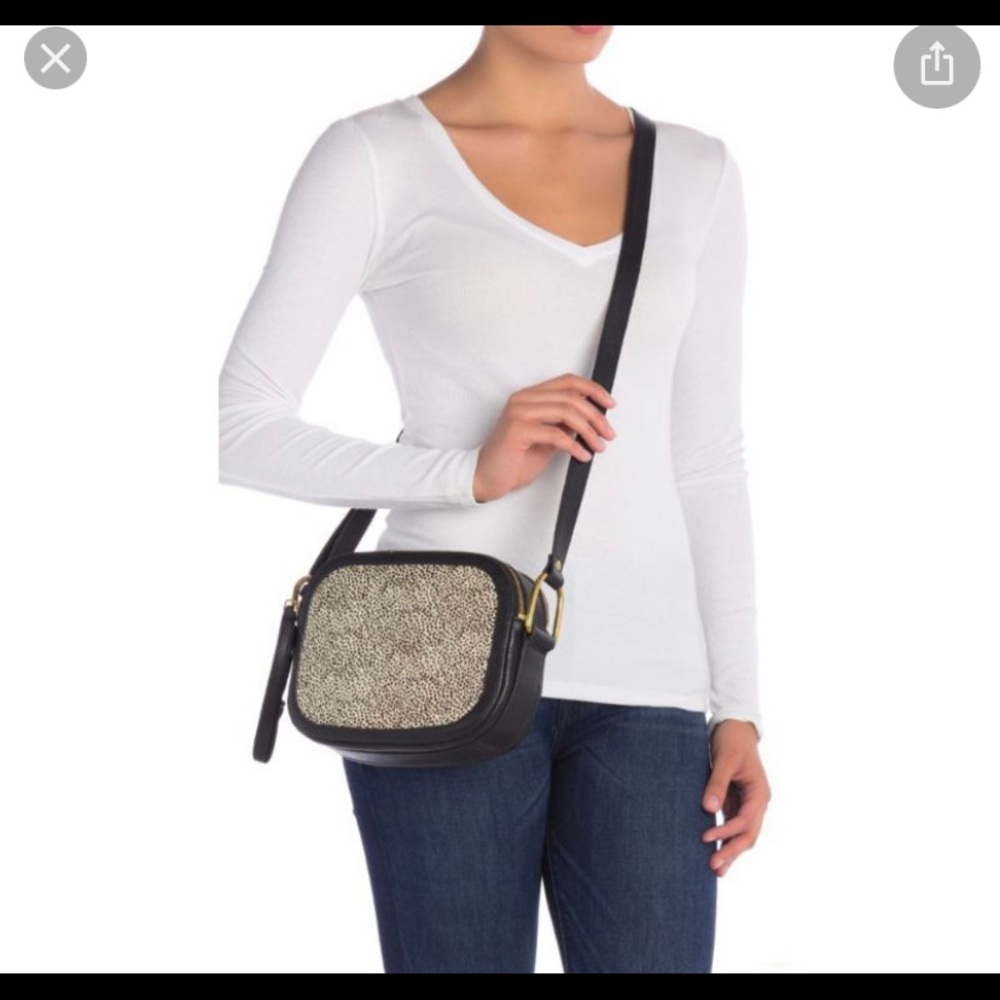 Fossil Elle Crossbody Leather / Calf Hair Handbag - Picture 3 of 3